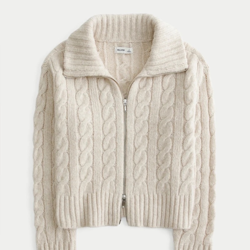 HOLLISTER Comfy Cloud Zip-Up Sweater (Size Medium)